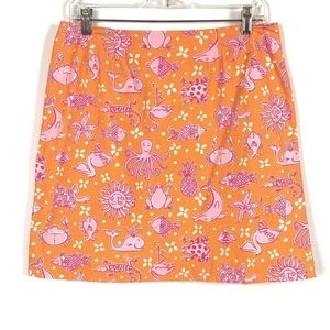 LILLY PULITZER Aquatic Scene Straight Skirt
